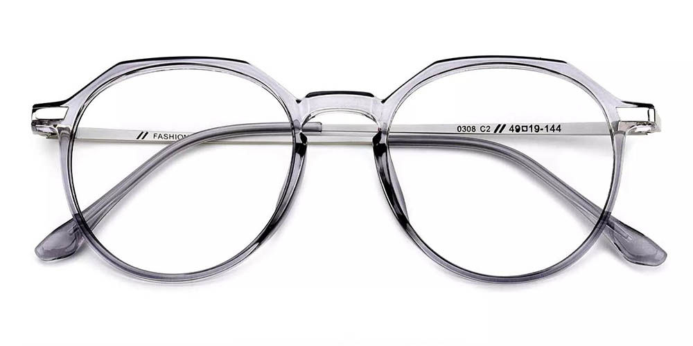 0308 Prescription Glasses Clear Grey