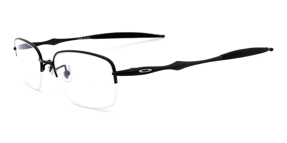 Shirley Half Rim Titamium Prescription Eyeglasses Black