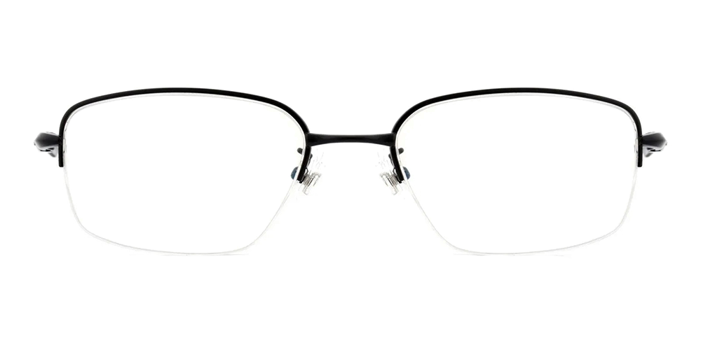 Shirley Half Rim Titamium Prescription Eyeglasses Black