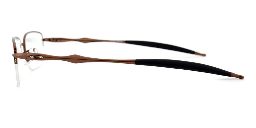 Plainview Half Rim Titamium Prescription Eyeglasses Brown