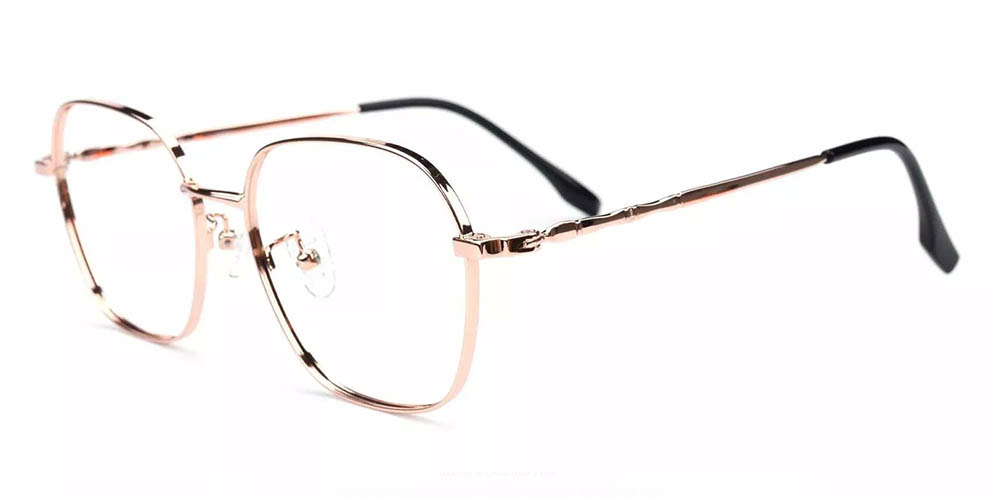1684 Metal Prescription Glasses Gold