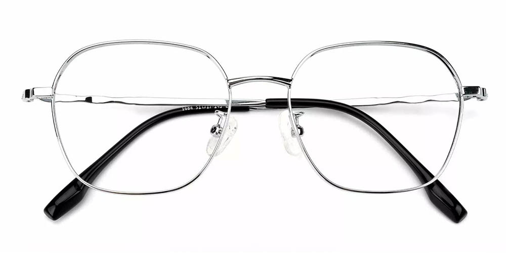 1684 Metal Prescription Glasses Silver