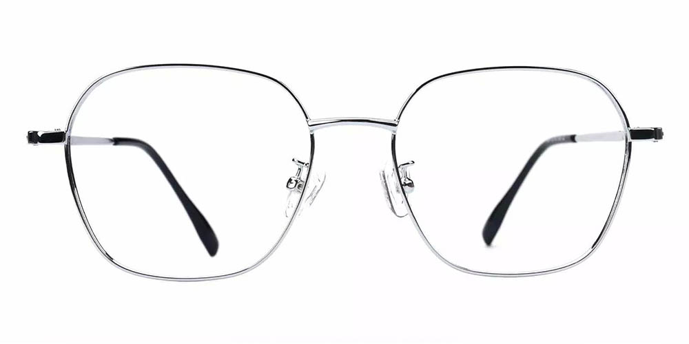 1684 Metal Prescription Glasses Silver