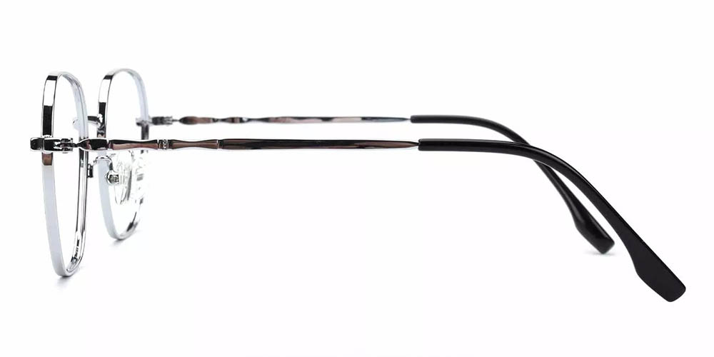 1684 Metal Prescription Glasses Silver