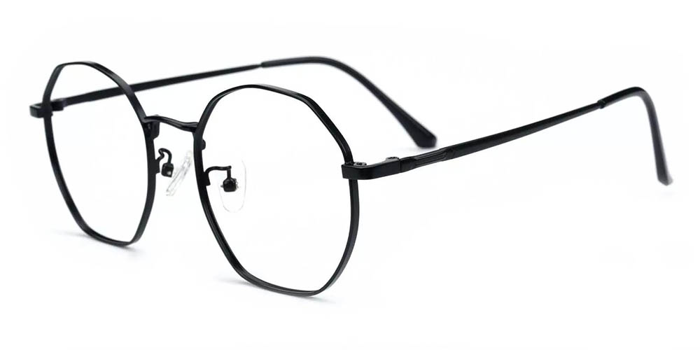 1698 Metal Prescription Glasses Black