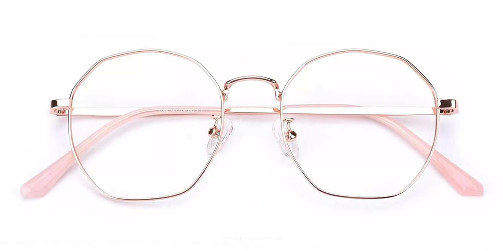 1698 Metal Prescription Glasses Gold
