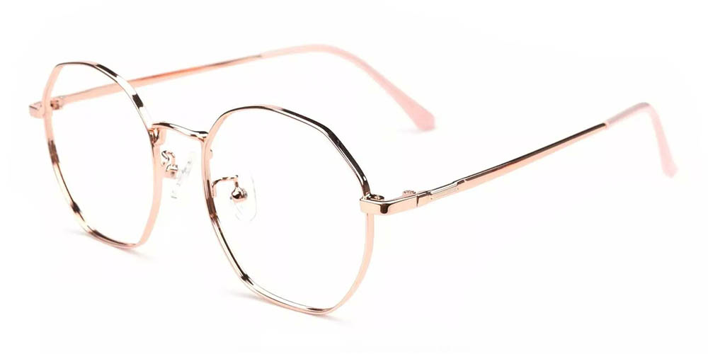 1698 Metal Prescription Glasses Gold