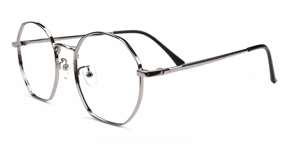 1698 Metal Prescription Glasses Silver
