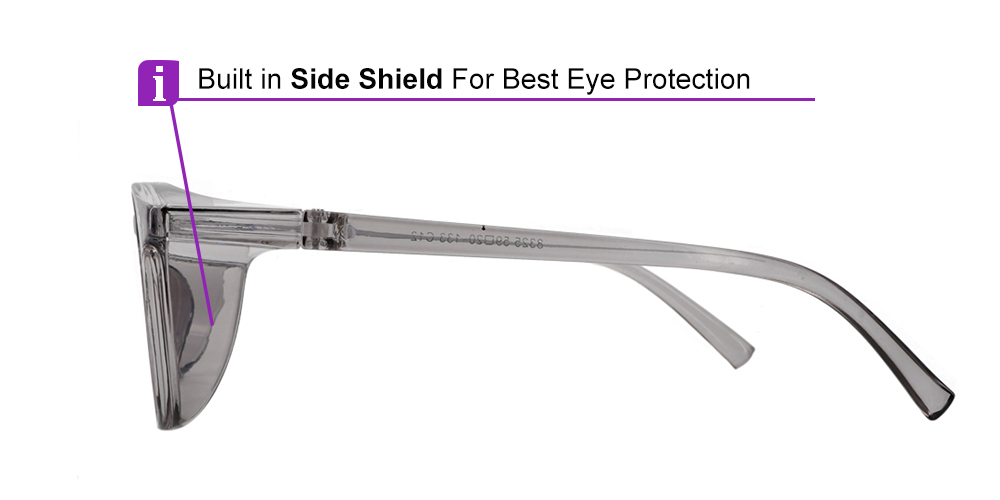 Corning Prescription Safety Glasses Clear Grey