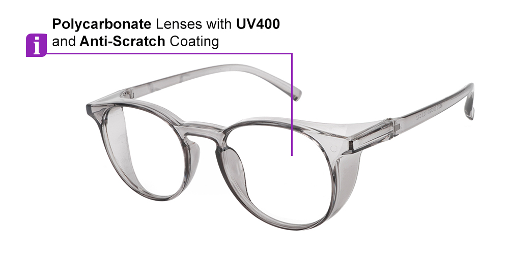 Corning Prescription Safety Glasses Clear Grey