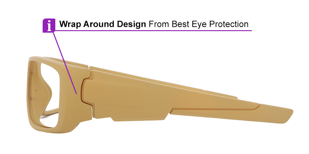 Sherrill Prescription Safety Glasses Almond