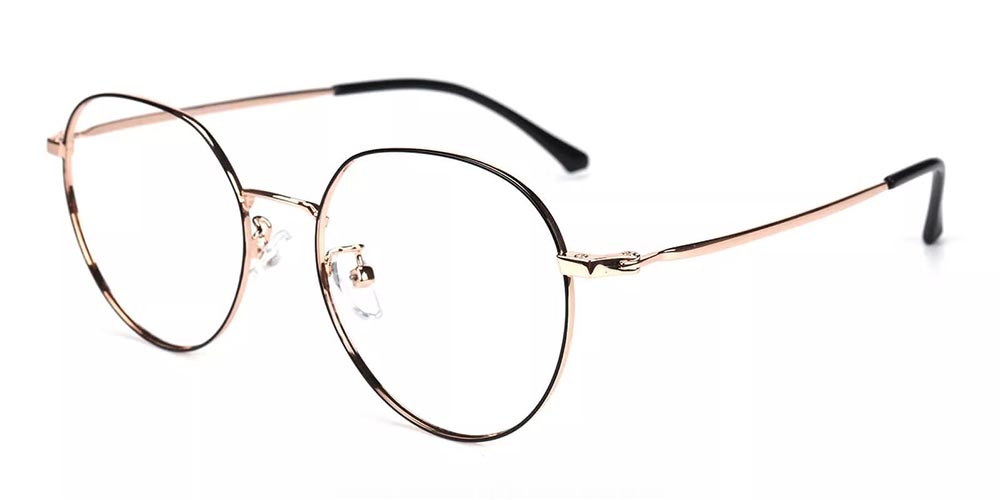 Fremont-C4 Prescription Eyeglasses Black Gold