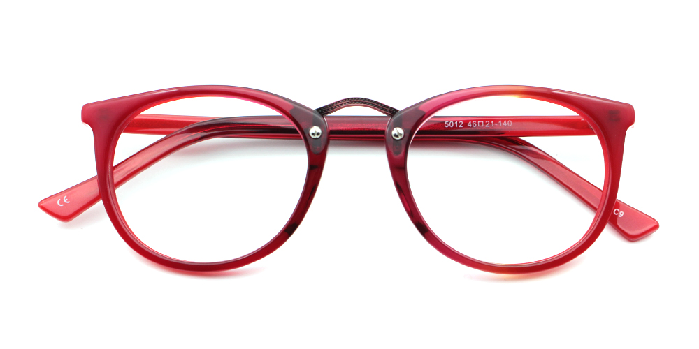 Teasdale Prescription Eyeglasses Red