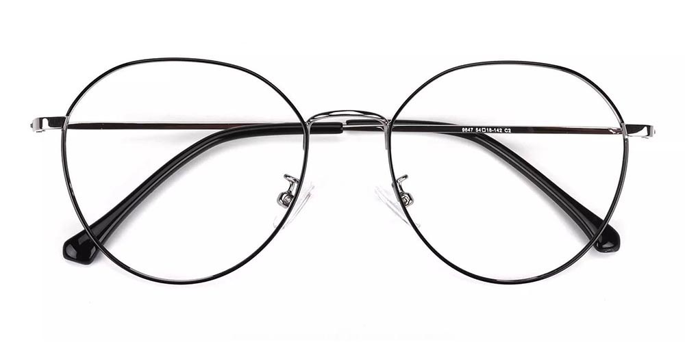 Oceanside Prescription Eyeglasses Black Silver