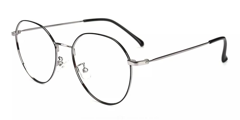 Oceanside Prescription Eyeglasses Black Silver
