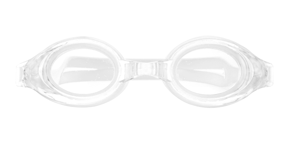 Benson Prescription Swimming Goggles Clear - Nose Clip, Ear Plugs and Watertight Case Included 