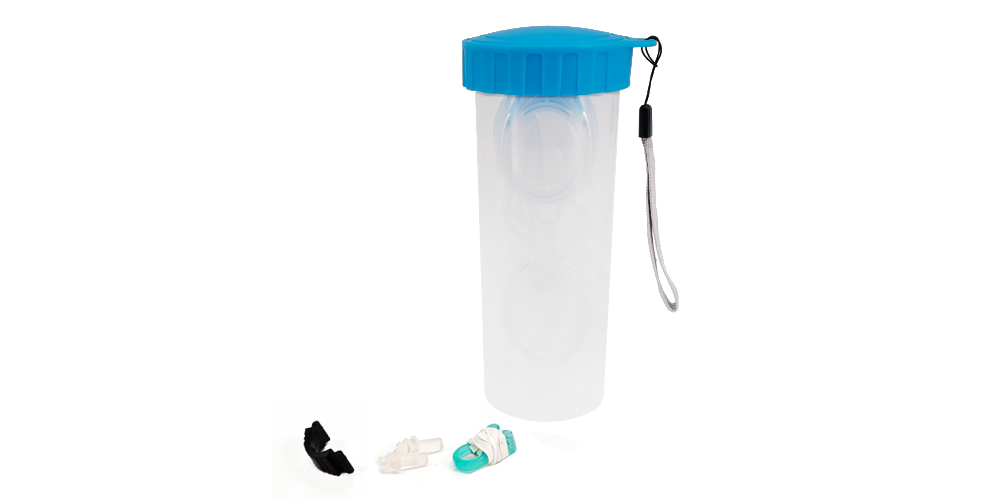 Benson Prescription Swimming Goggles Clear - Nose Clip, Ear Plugs and Watertight Case Included 