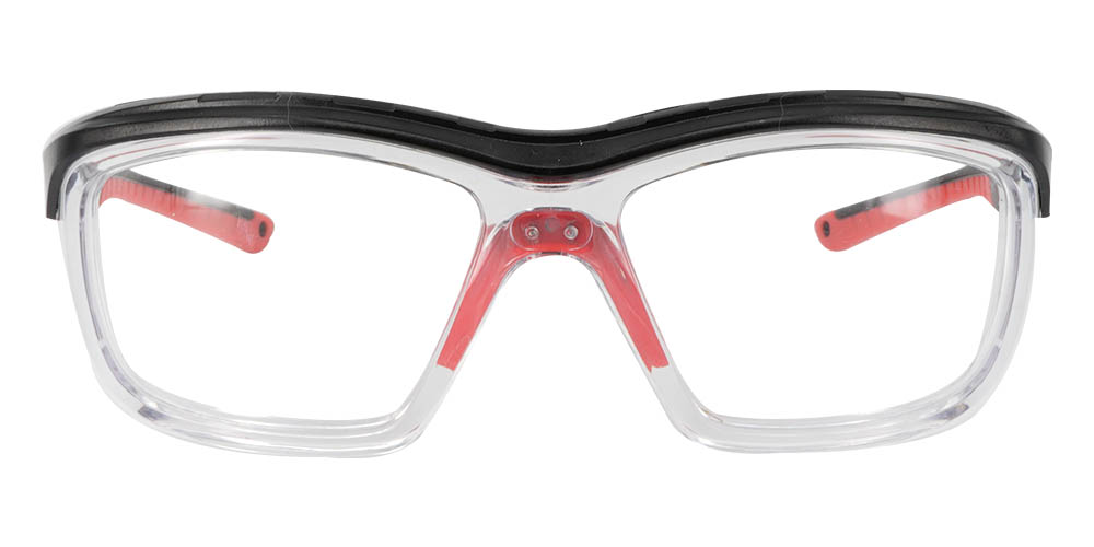 Albany Prescription Safety Glasses Black Red - ANSI Z87.1 Certified