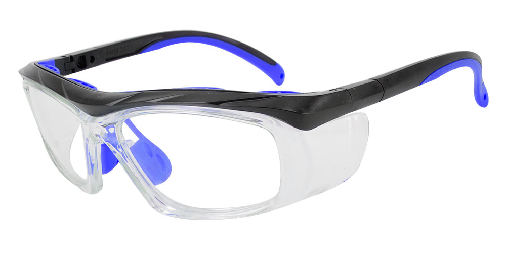 Sandy Prescription Safety Glasses Black Blue - ANSI Z87.1