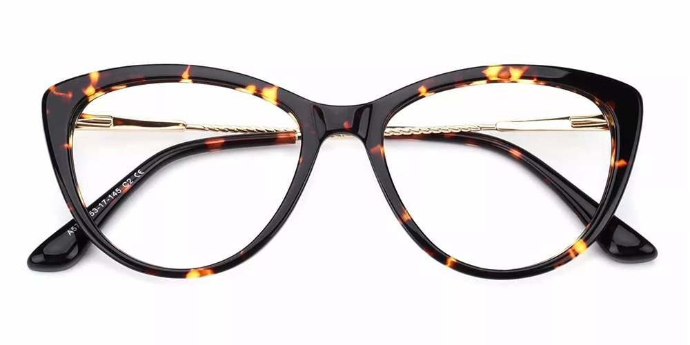 A5775 Cat Eye Prescription Glasses Tortoise