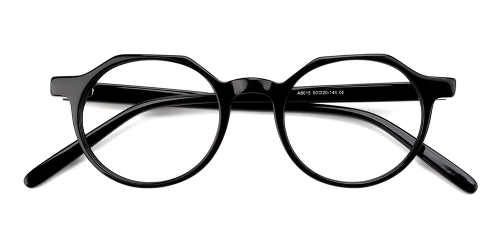 Eggertsville Prescription Glasses Black Acetate - Spring Hinge