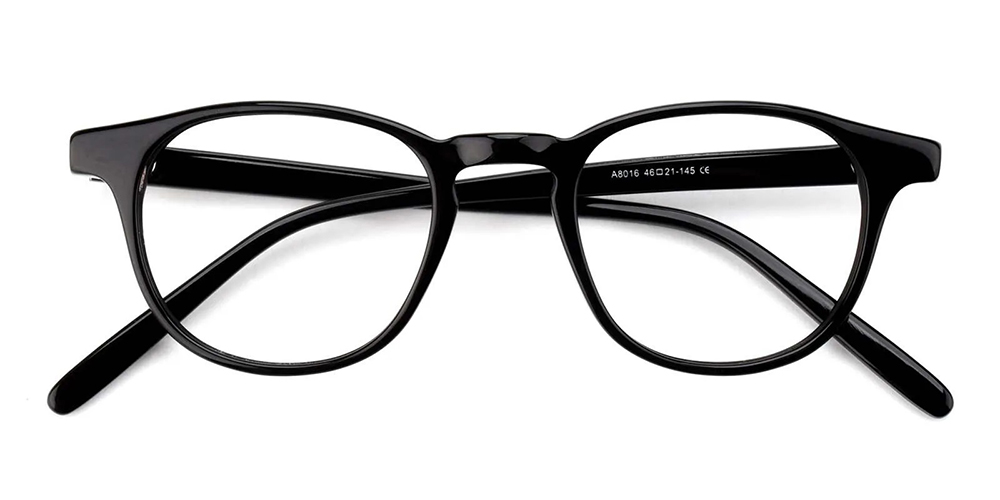 Farmingville Prescription Glasses Black Acetate - Spring Hinge