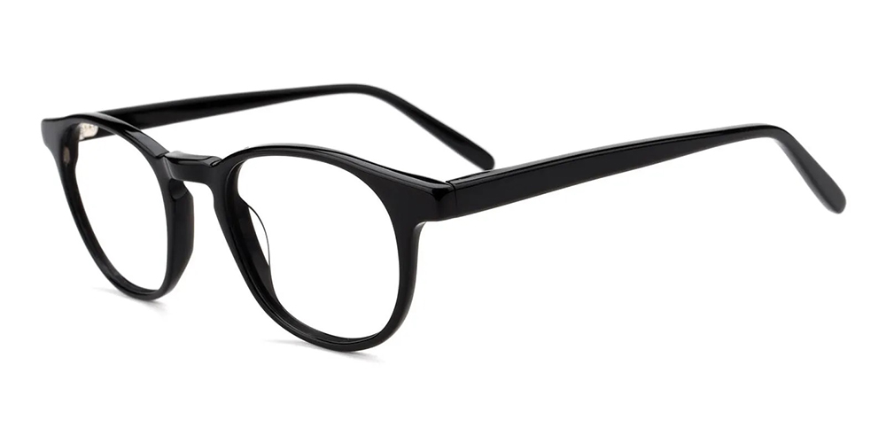 Farmingville Prescription Glasses Black Acetate - Spring Hinge