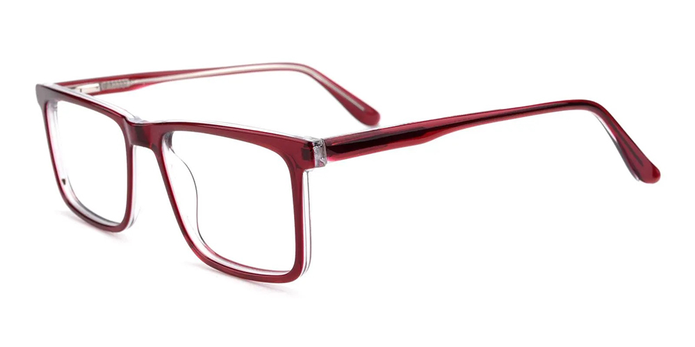 Mastic Prescription Glasses Red Acetate - Spring Hinge