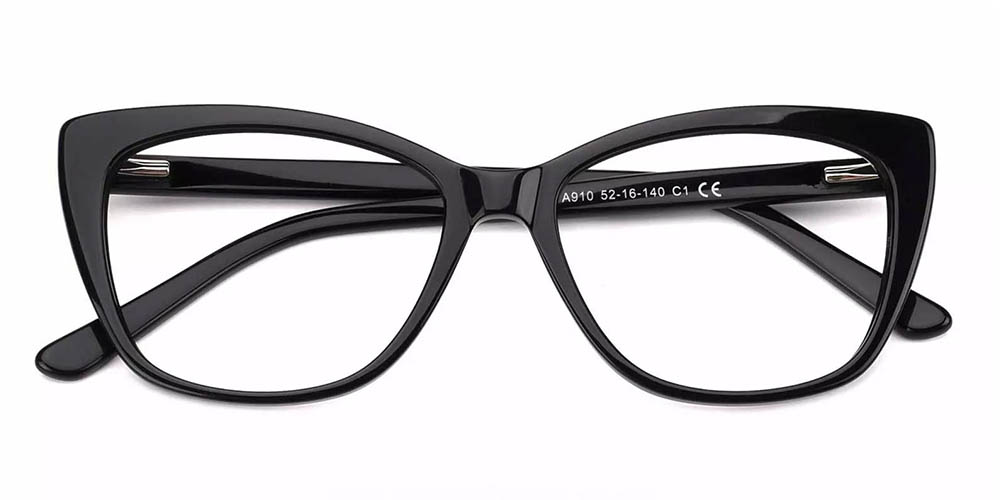 A910 Cat Eye Prescription Glasses Black