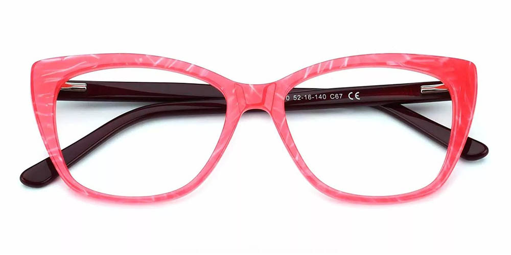 A910 Cat Eye Prescription Glasses Pink