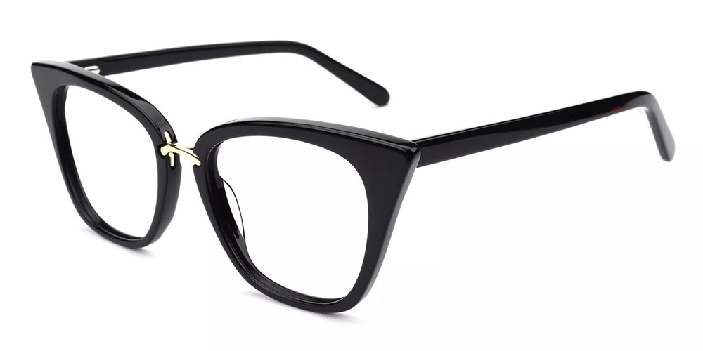 CAT011 Cat Eye Prescription Glasses Black