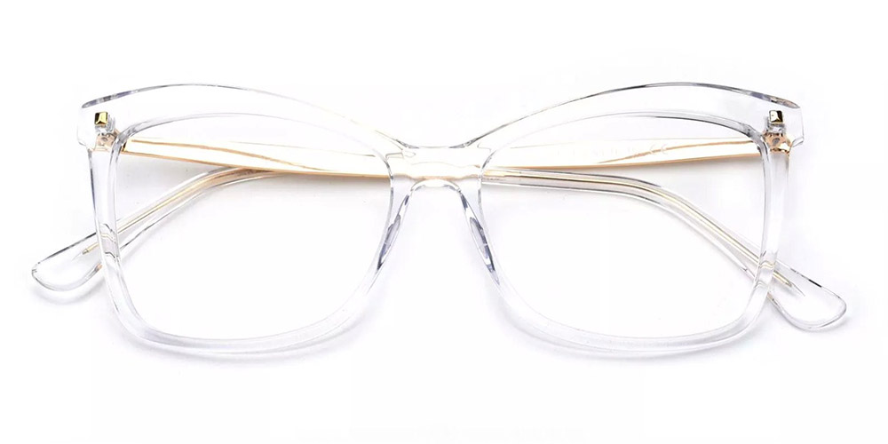 CAT012 Cat Eye Prescription Glasses Clear