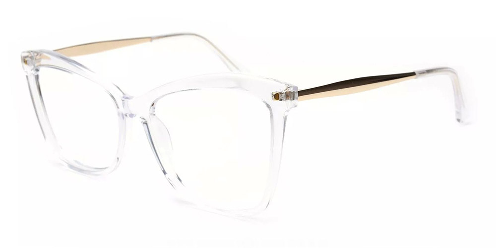 CAT012 Cat Eye Prescription Glasses Clear