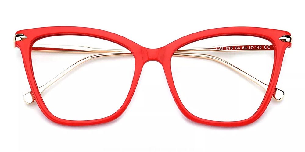 CAT013 Cat Eye Prescription Glasses Red