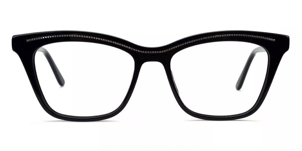 CAT015 Cat Eye Prescription Glasses Black