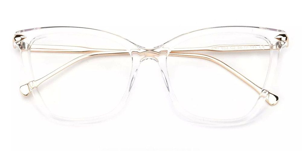 CAT013 Cat Eye Prescription Glasses Clear | Rx Safety USA