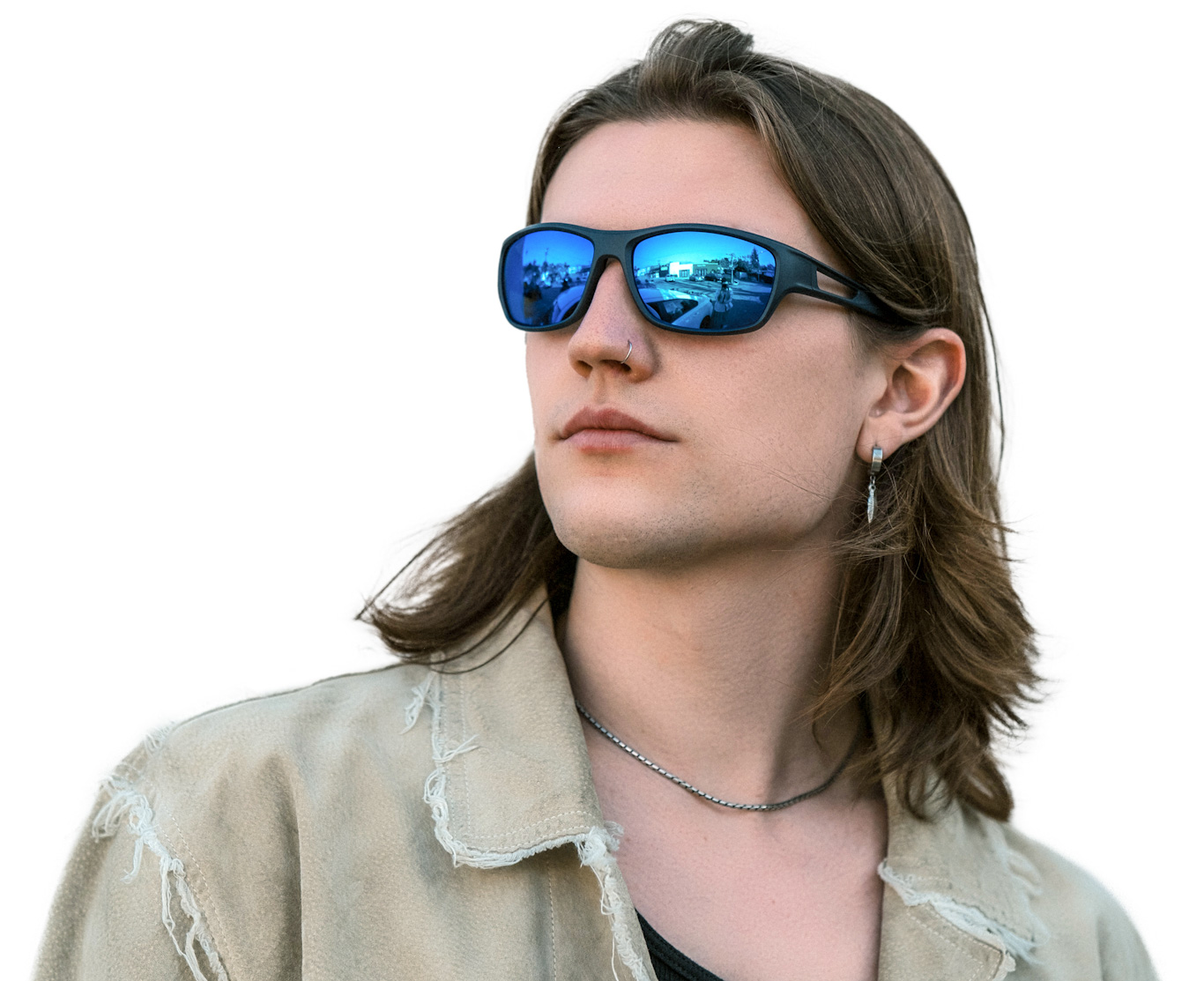 Matrix Salem Prescription Sports Safety Sunglasses Blue - Cycling, Tennis and Baseball Glasses