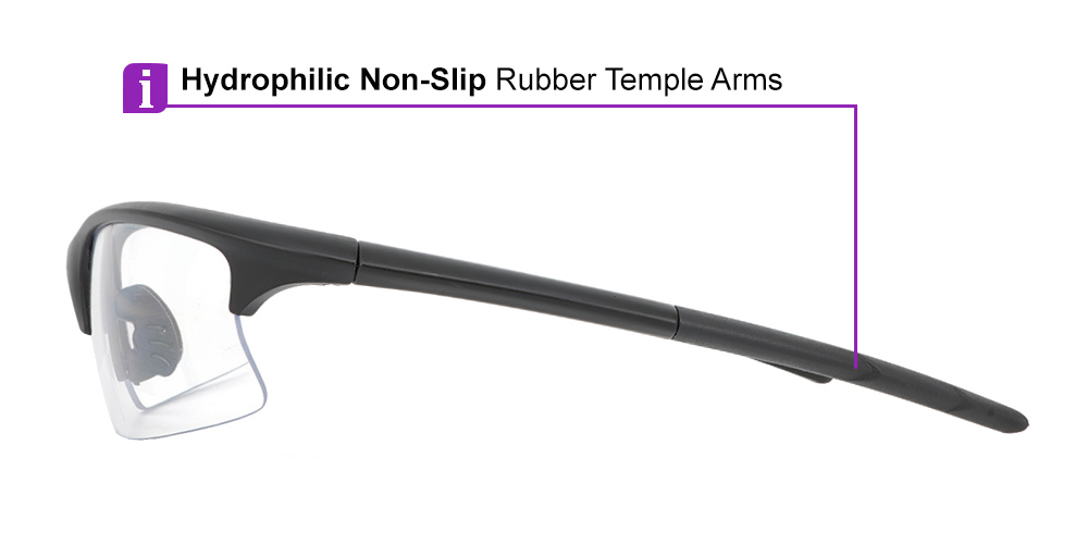 Hudson Prescription Safety Glasses Black - ANSI Z87.1