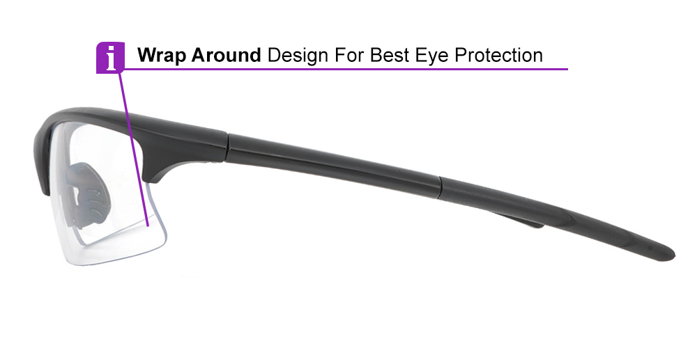 Hudson Prescription Safety Glasses Black - ANSI Z87.1