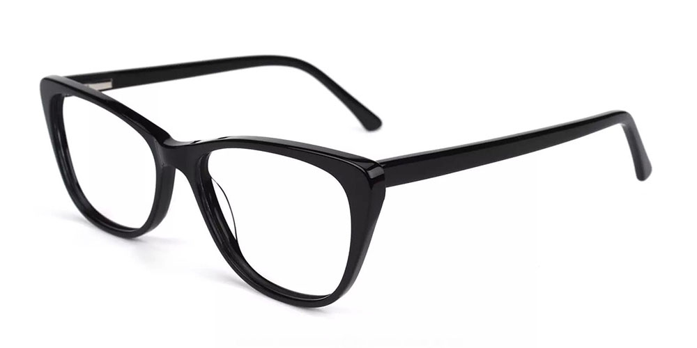 Rome-C1 Cat Eye Prescription Eyeglasses Black