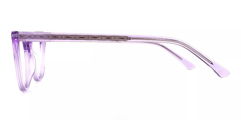 Rome-C6 Cat Eye Prescription Eyeglasses Clear Purple