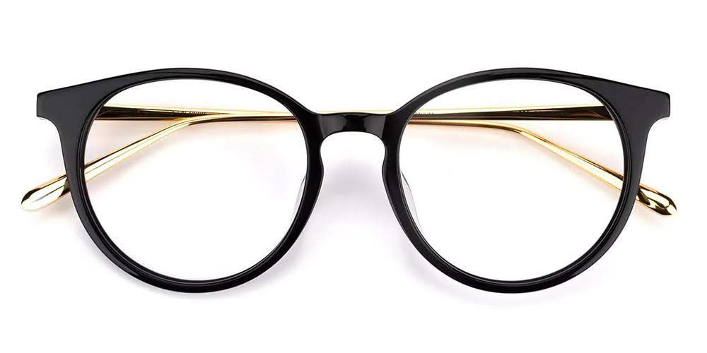 Hicksville Acetate Prescription Eyeglasses Black