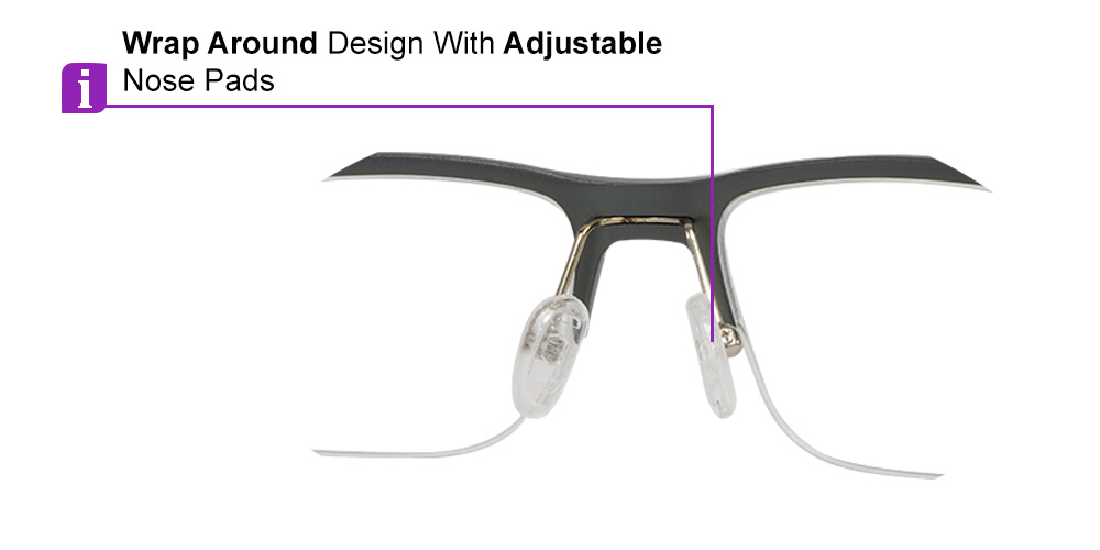 Lehi Prescription Sports & Safety Glasses Gun Metal