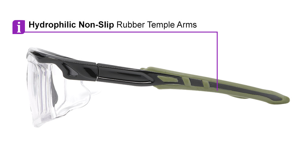 Peekskill Prescription Safety Glasses Black ANSI Z87.1 and CSA Z94