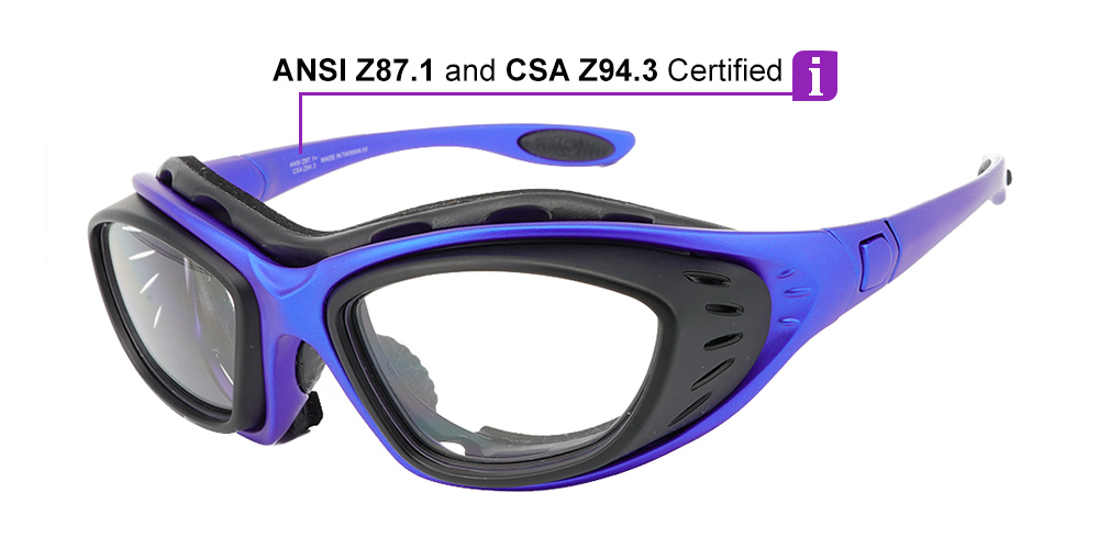 Fulton Sports Safety Goggles Blue - ANSI and CSA Certified 