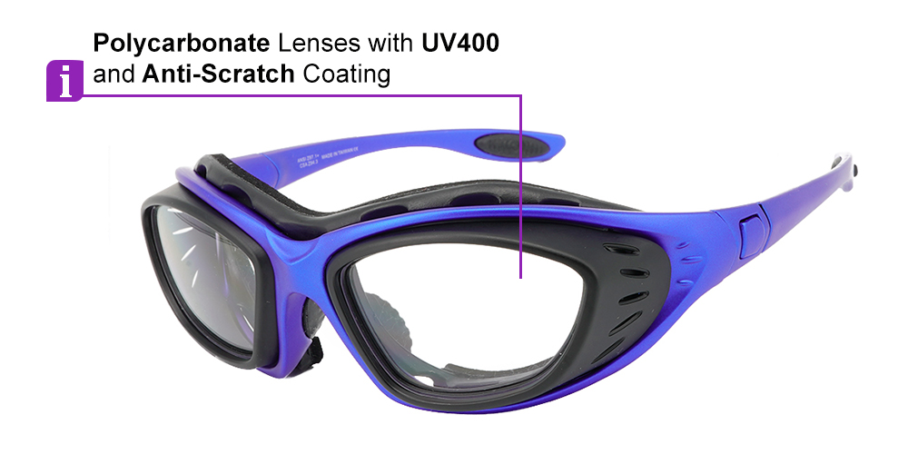 Fulton Sports Safety Goggles Blue - ANSI and CSA Certified 