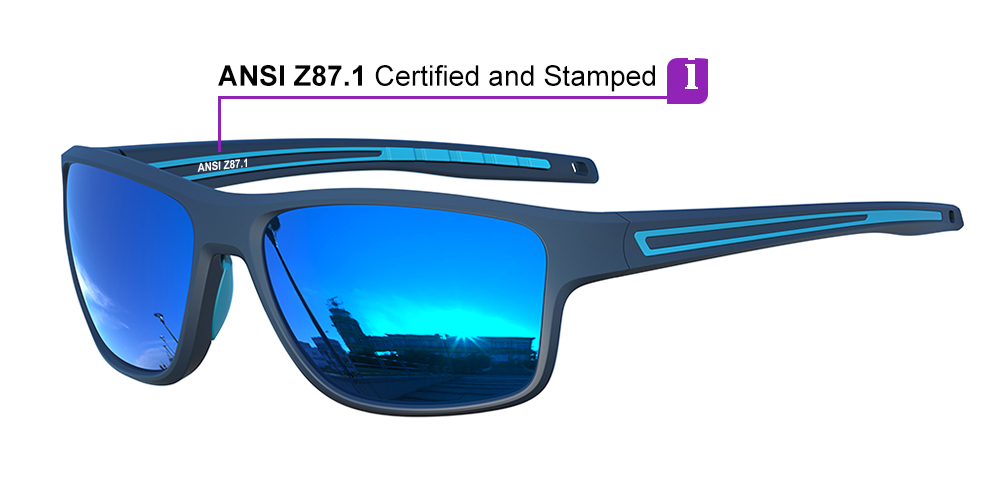 Matrix Chinook Prescription Safety Glasses Blue - ANSI Z87.1 Certified - Industrial or Tactical Glasses