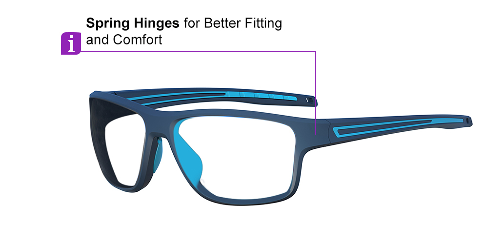 Matrix Chinook Prescription Safety Glasses Blue - ANSI Z87.1 Certified - Industrial or Tactical Glasses