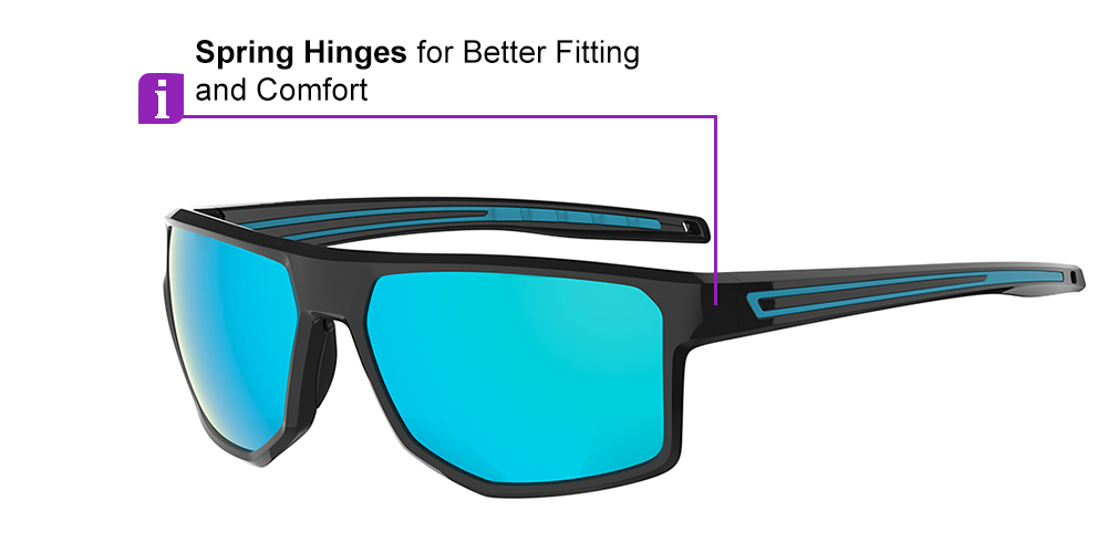 Matrix Victor Prescription Sports Safety Sunglasses Blue - Cycling, Tennis and Baseball Glasses