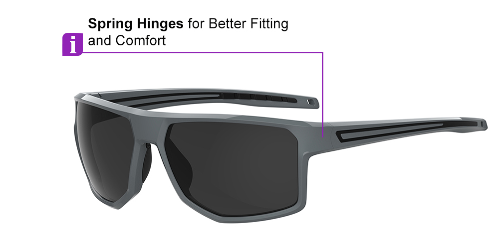 Matrix Victor Prescription Sports Safety Sunglasses Grey - Cycling, Tennis and Baseball Glasses